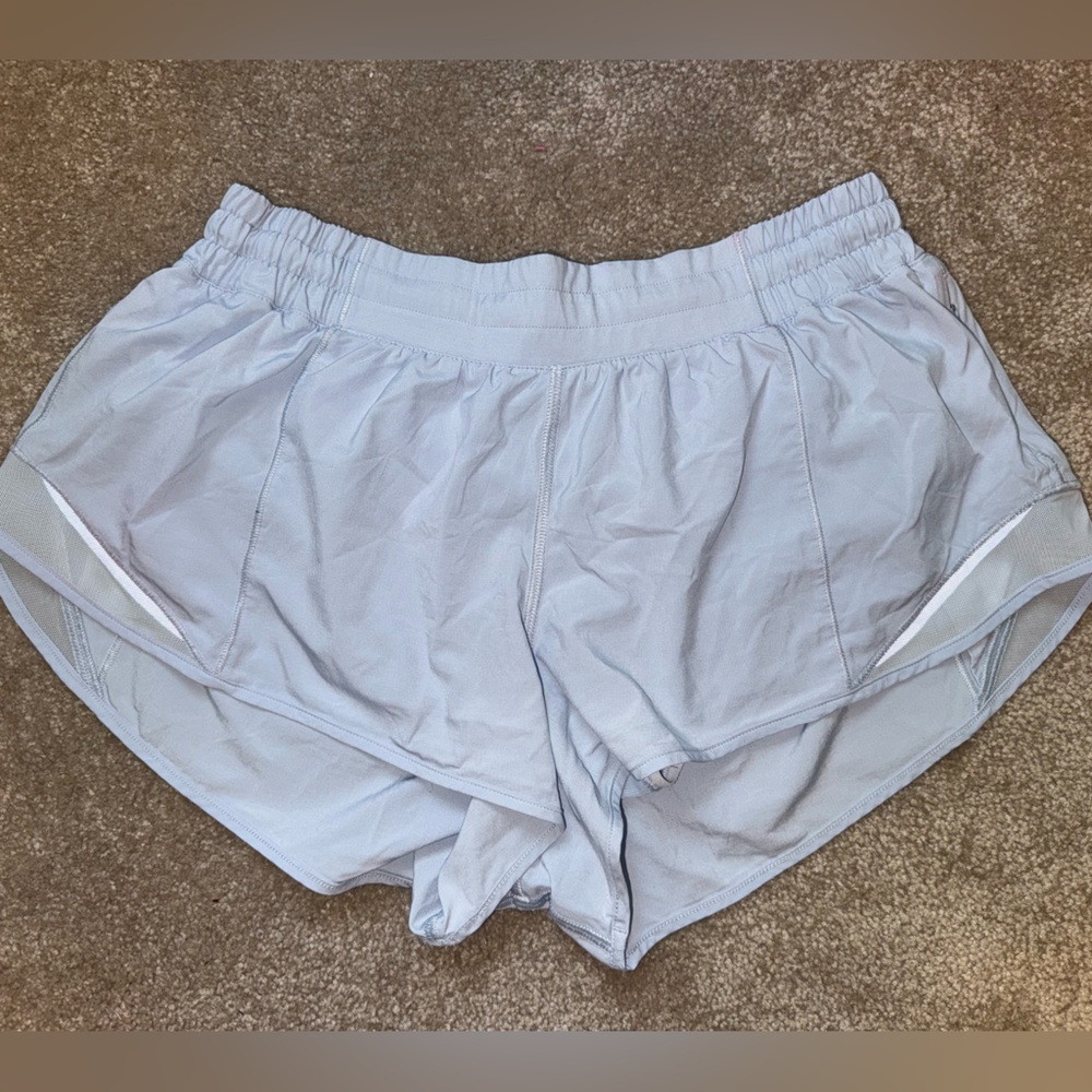 lululemon athletica baby blue Athletic Shorts hotty hot 2.5” size 8